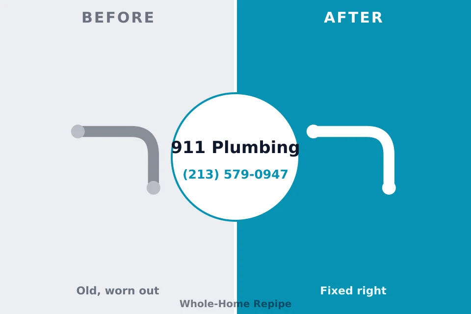 Before and after: plumbing company Millersburg, OH